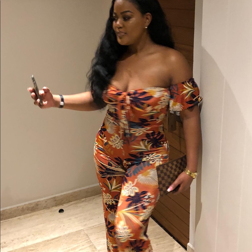 Off the shoulder jumpsuit